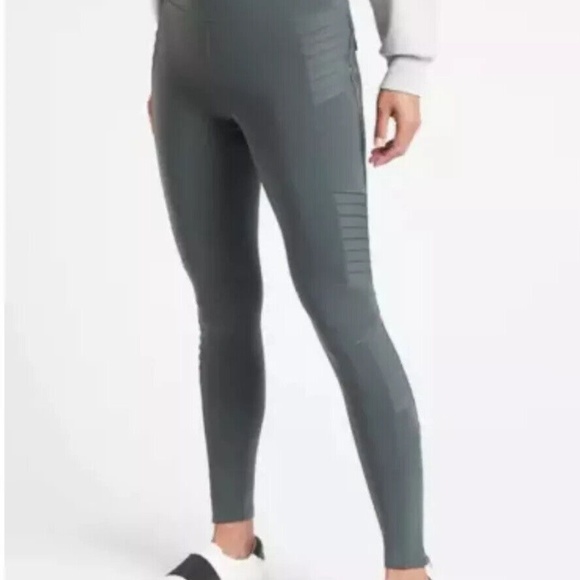 Athleta Delancey Moto Tight Medium Gray Size Medium - Picture 1 of 6